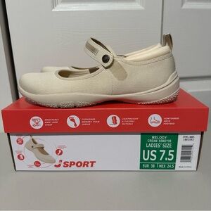 JSport Melody Womens Shoes Memory Foam Arch Support Mary Jane Strap, Size 7.5